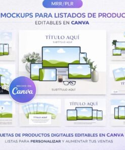 Mockups digitales personalizables en Canva